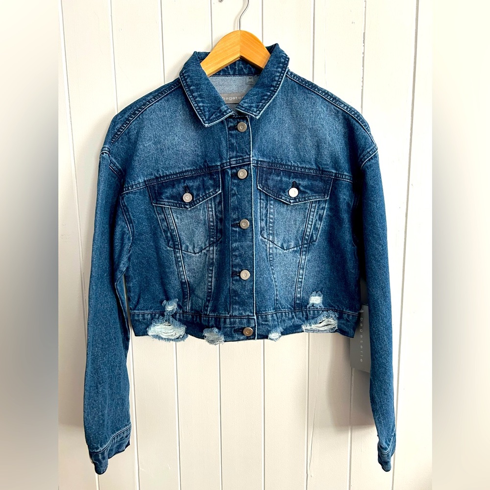 NWT Bagatelle Cropped Jean Jacket